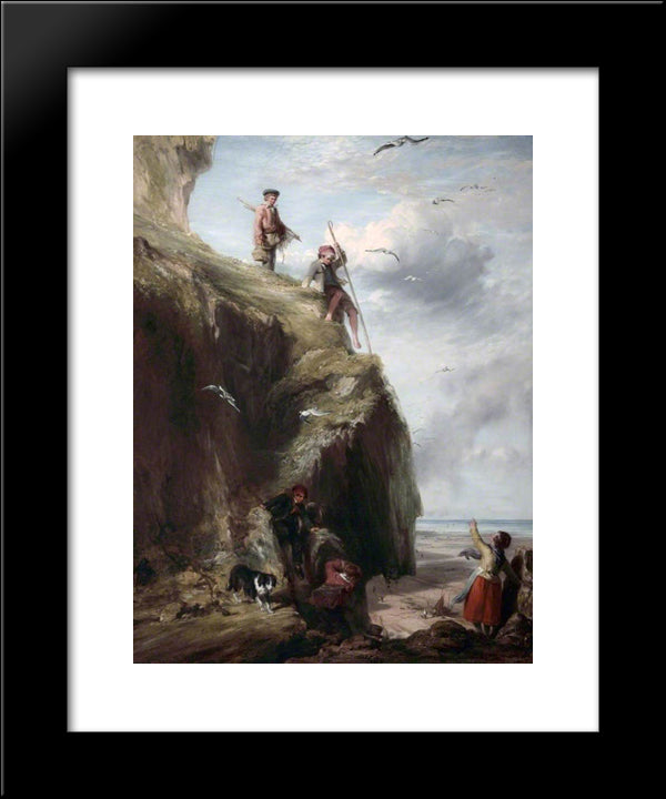 Returning From The Haunts Of The Seafowl 20x24 Black Modern Wood Framed Art Print Poster by Collins, William