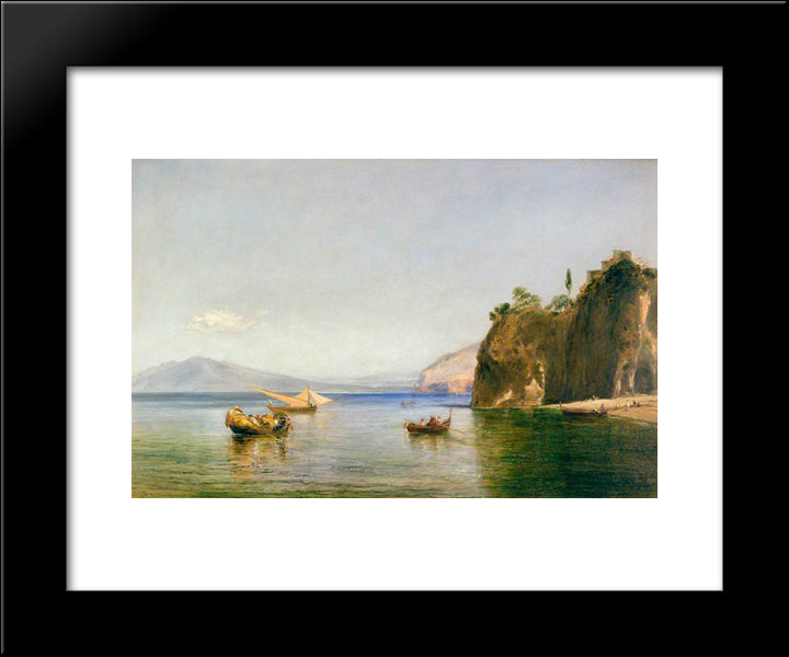 The Caves Of Ulysses At Sorrento, Naples 20x24 Black Modern Wood Framed Art Print Poster by Collins, William