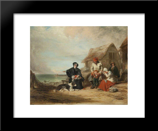 The Mariner'S Widow 20x24 Black Modern Wood Framed Art Print Poster by Collins, William