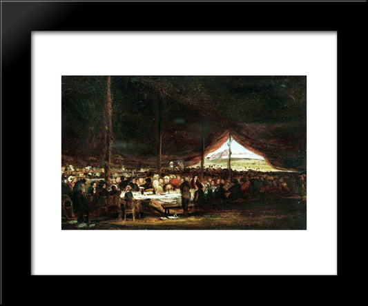 The Reform Club Banquet, Edinburgh 20x24 Black Modern Wood Framed Art Print Poster by Collins, William