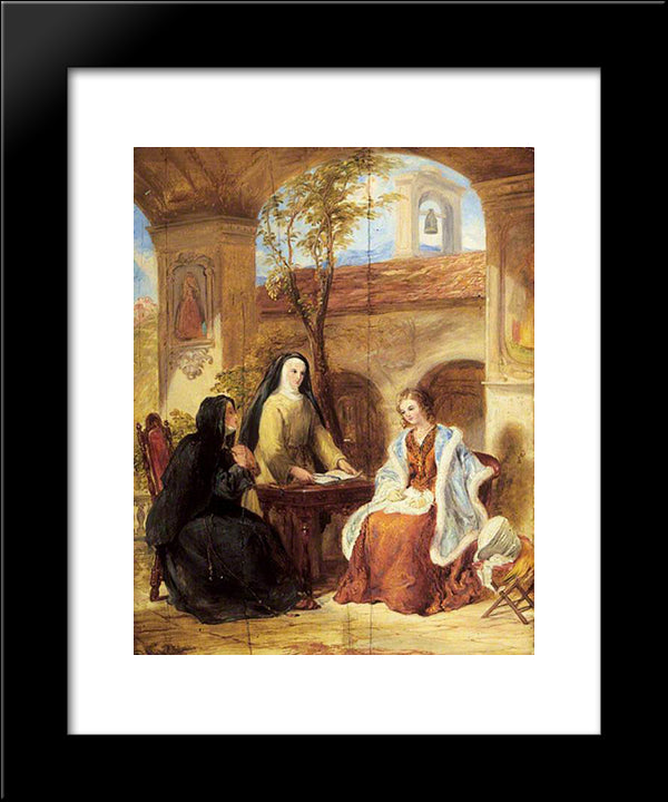 The World (The Cloister) 20x24 Black Modern Wood Framed Art Print Poster by Collins, William