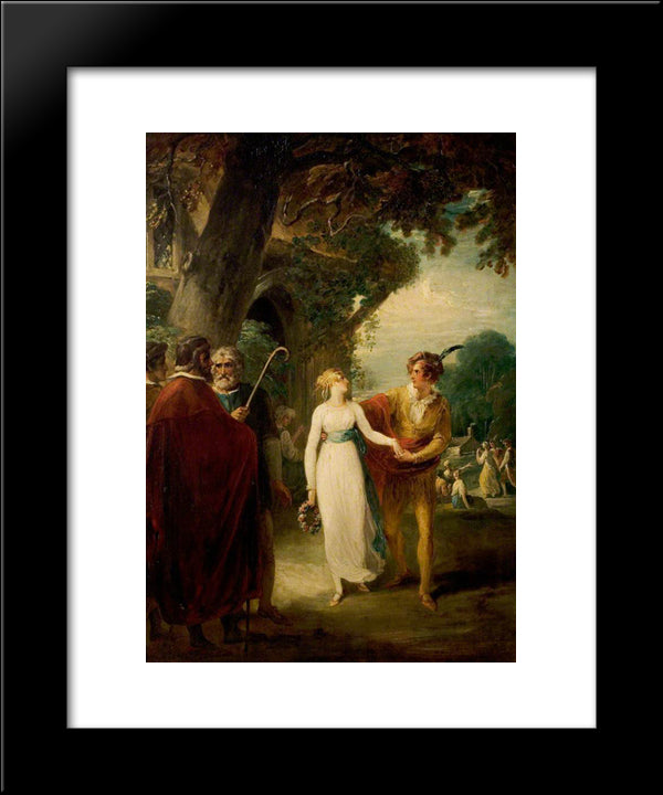 A Winter'S Tale', Act Iv, Scene 3, The Shepherd'S Cot 20x24 Black Modern Wood Framed Art Print Poster by Hamilton, William