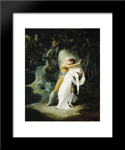 Celadon And Amelia 20x24 Black Modern Wood Framed Art Print Poster by Hamilton, William