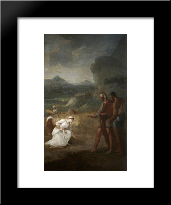 Ruth And Boaz 20x24 Black Modern Wood Framed Art Print Poster by Hamilton, William