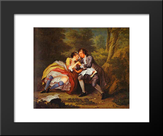 After (Outdoor Scene) 20x24 Black Modern Wood Framed Art Print Poster by Hogarth, William