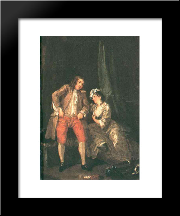 Before The Seduction And After 20x24 Black Modern Wood Framed Art Print Poster by Hogarth, William