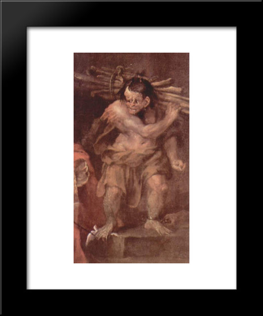 Caliban From The Tempest Of William Shakespeare 20x24 Black Modern Wood Framed Art Print Poster by Hogarth, William