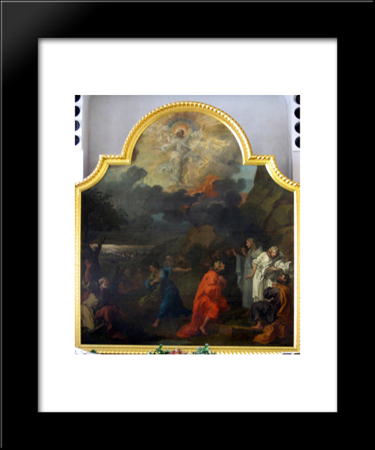 Central Panel Of The Altar Triptych, St Nicholas, Bristol 20x24 Black Modern Wood Framed Art Print Poster by Hogarth, William