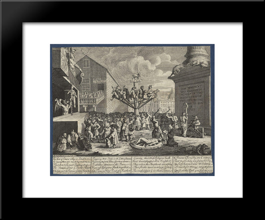 Emblematical Print Of The South Sea Scheme 20x24 Black Modern Wood Framed Art Print Poster by Hogarth, William