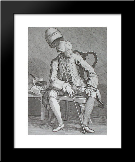 John Wilkes 20x24 Black Modern Wood Framed Art Print Poster by Hogarth, William