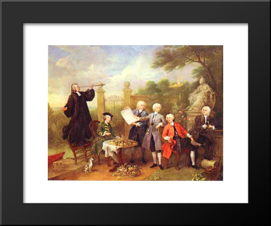 Lord Hervey And His Friends 20x24 Black Modern Wood Framed Art Print Poster by Hogarth, William