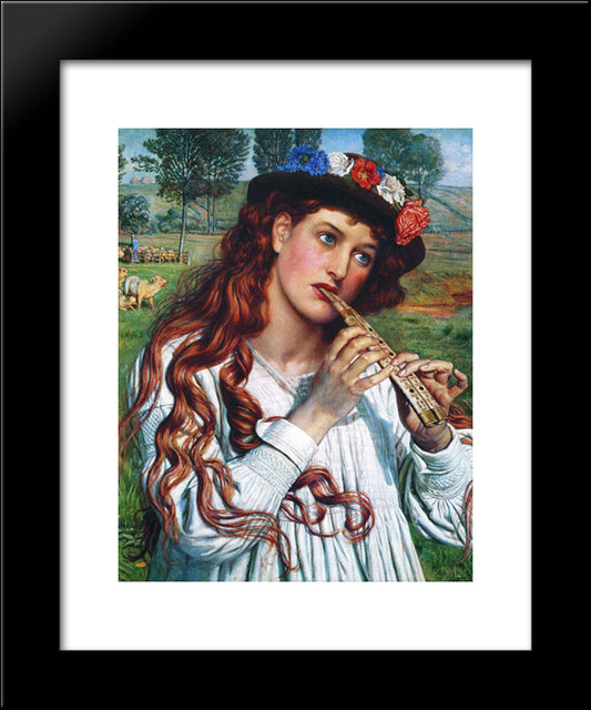 Amaryllis 20x24 Black Modern Wood Framed Art Print Poster by Hunt, William Holman