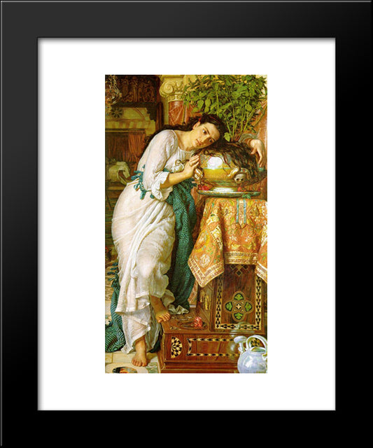 Isabella And The Pot Of Basil 20x24 Black Modern Wood Framed Art Print Poster by Hunt, William Holman