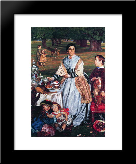 Lady Fairbairn With Her Children 20x24 Black Modern Wood Framed Art Print Poster by Hunt, William Holman