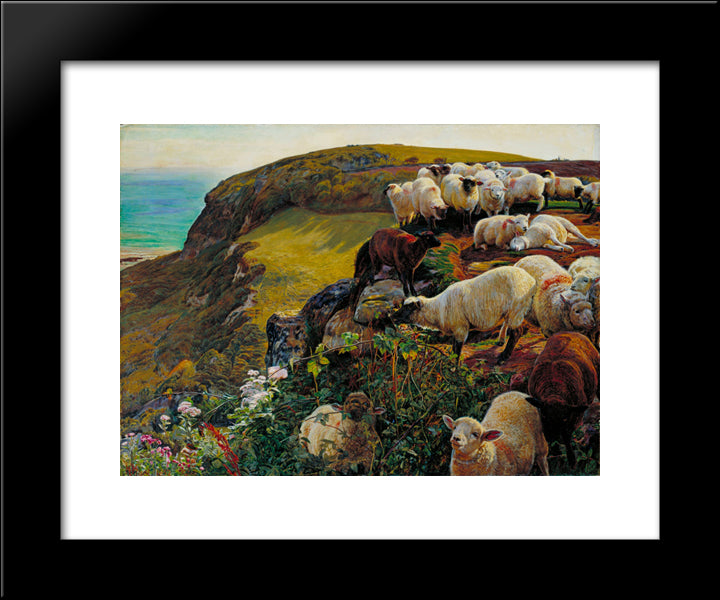 Our English Coasts 20x24 Black Modern Wood Framed Art Print Poster by Hunt, William Holman