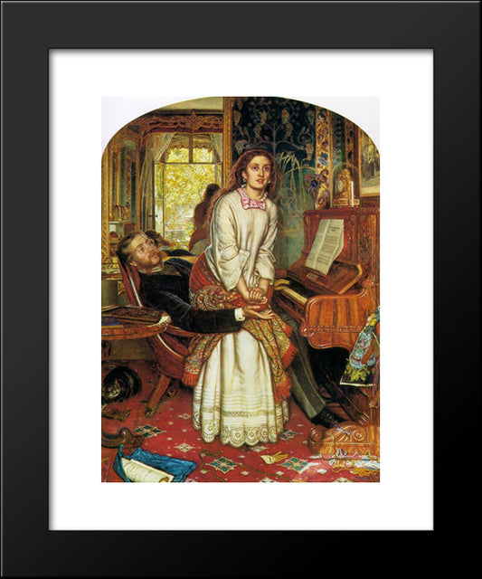 The Awakening Conscience 20x24 Black Modern Wood Framed Art Print Poster by Hunt, William Holman