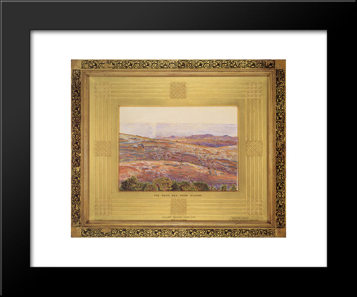 The Dead Sea From Siloam 20x24 Black Modern Wood Framed Art Print Poster by Hunt, William Holman