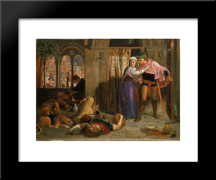 The Eve Of Saint Agnes 20x24 Black Modern Wood Framed Art Print Poster by Hunt, William Holman