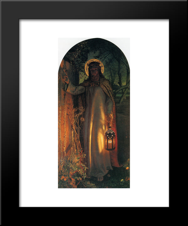 The Light Of The World 20x24 Black Modern Wood Framed Art Print Poster by Hunt, William Holman