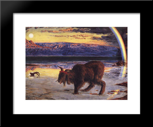 The Scapegoat 20x24 Black Modern Wood Framed Art Print Poster by Hunt, William Holman