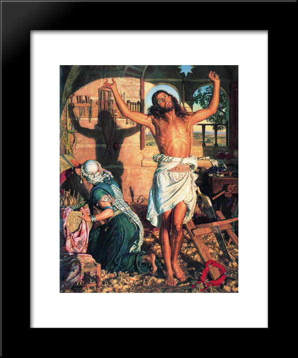 The Shadow Of Death 20x24 Black Modern Wood Framed Art Print Poster by Hunt, William Holman