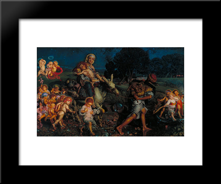 The Triumph Of The Innocents 20x24 Black Modern Wood Framed Art Print Poster by Hunt, William Holman