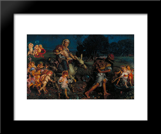The Triumph Of The Innocents 20x24 Black Modern Wood Framed Art Print Poster by Hunt, William Holman