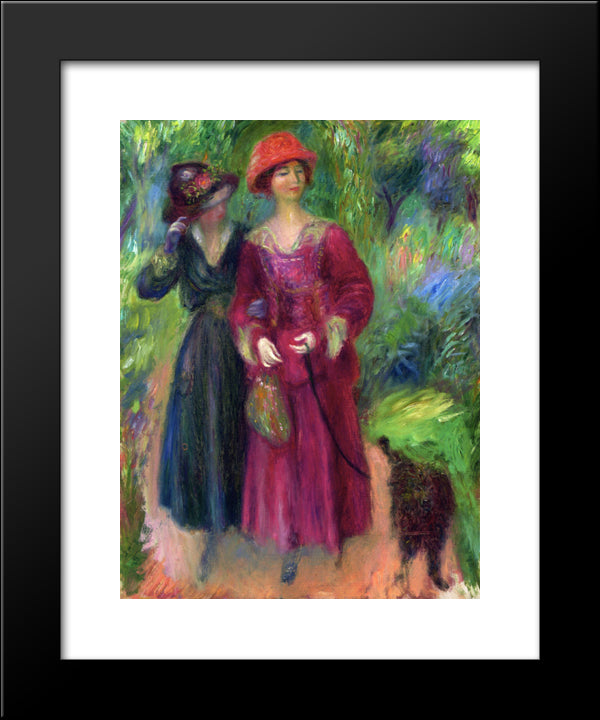 A Stroll In The Park 20x24 Black Modern Wood Framed Art Print Poster by Glackens, William James