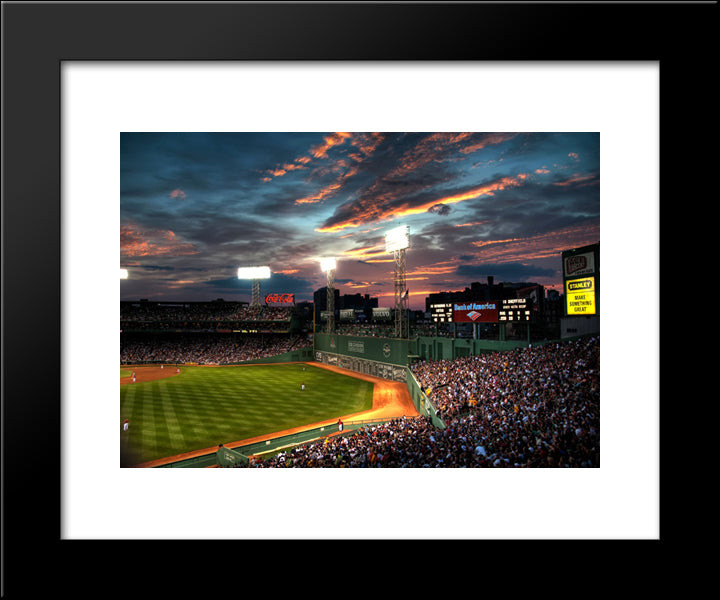 Fenway Park 20x24 Black Modern Wood Framed Art Print Poster