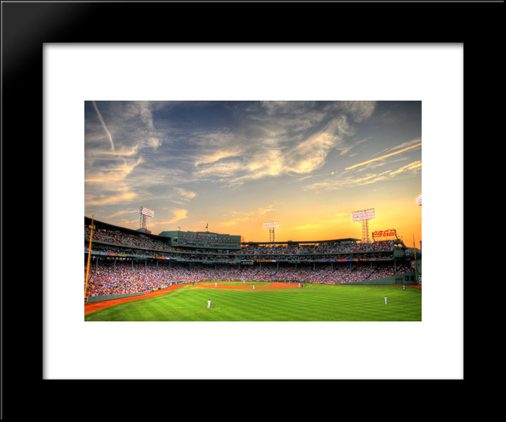 Fenway Park 20x24 Black Modern Wood Framed Art Print Poster
