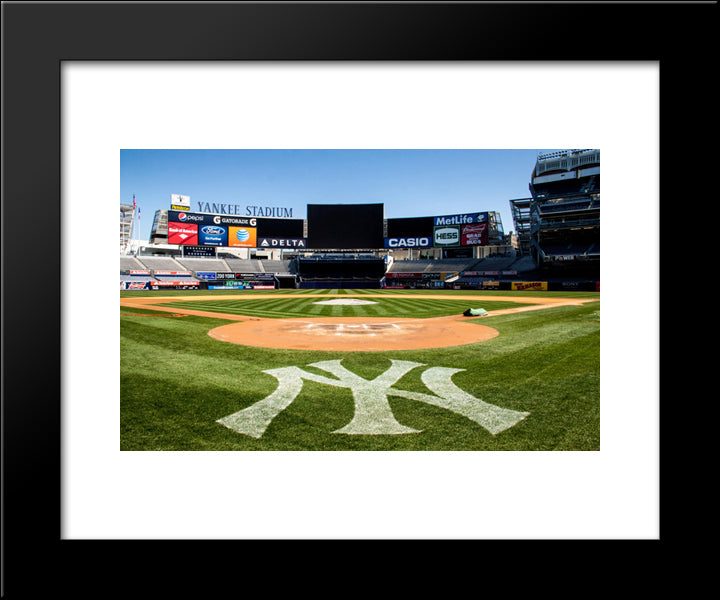 Yankee Stadium 20x24 Black Modern Wood Framed Art Print Poster