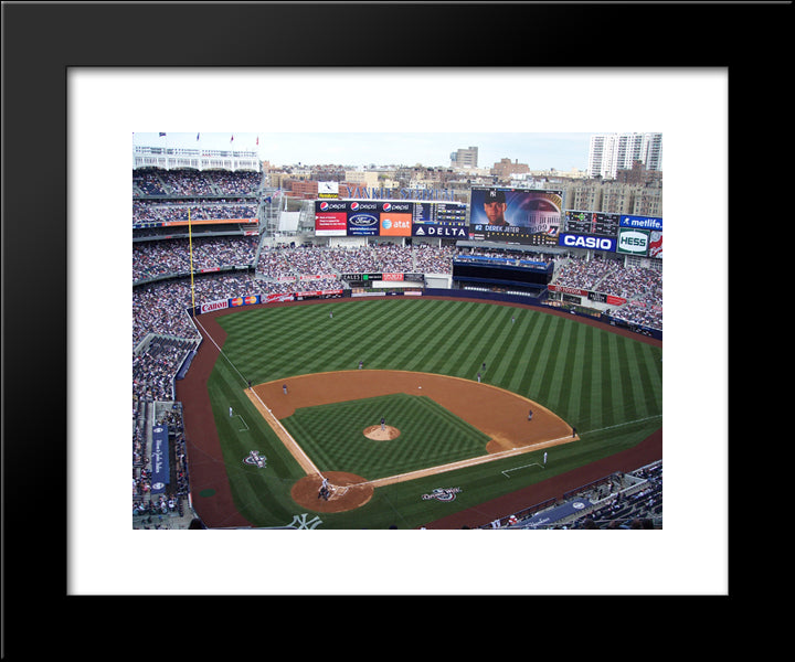 Yankee Stadium 20x24 Black Modern Wood Framed Art Print Poster