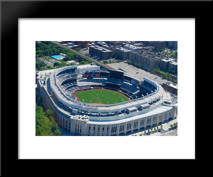 Yankee Stadium 20x24 Black Modern Wood Framed Art Print Poster