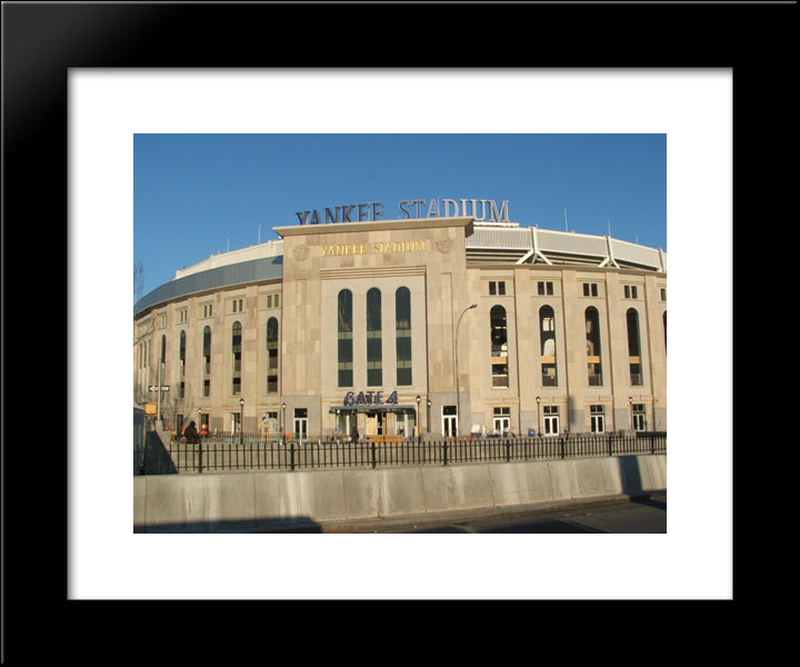 Yankee Stadium 20x24 Black Modern Wood Framed Art Print Poster