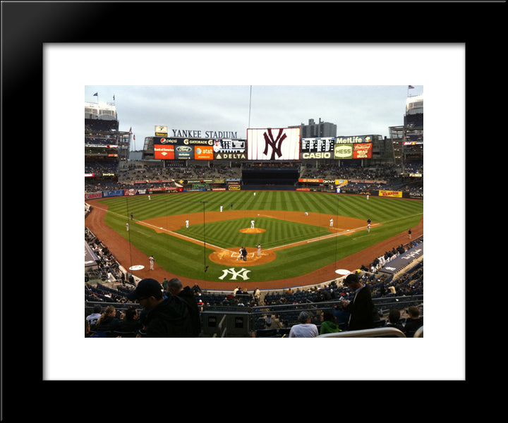 Yankee Stadium 20x24 Black Modern Wood Framed Art Print Poster