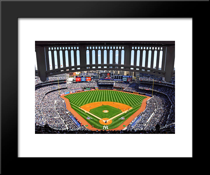 Yankee Stadium 20x24 Black Modern Wood Framed Art Print Poster