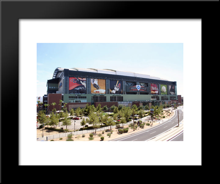 Chase Field 20x24 Black Modern Wood Framed Art Print Poster