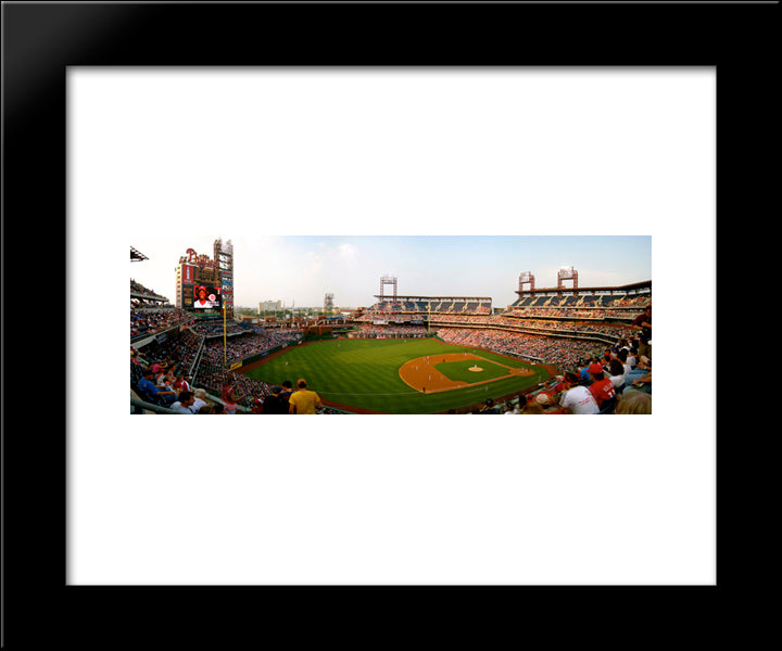 Citizens Bank Park 20x24 Black Modern Wood Framed Art Print Poster