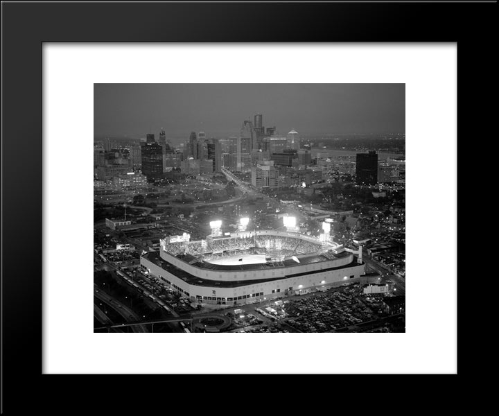 Old Tiger Stadium 20x24 Black Modern Wood Framed Art Print Poster