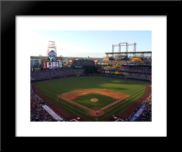 Coors Field 20x24 Black Modern Wood Framed Art Print Poster