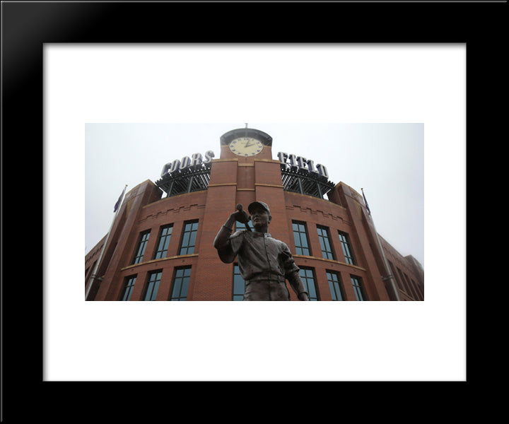Coors Field 20x24 Black Modern Wood Framed Art Print Poster