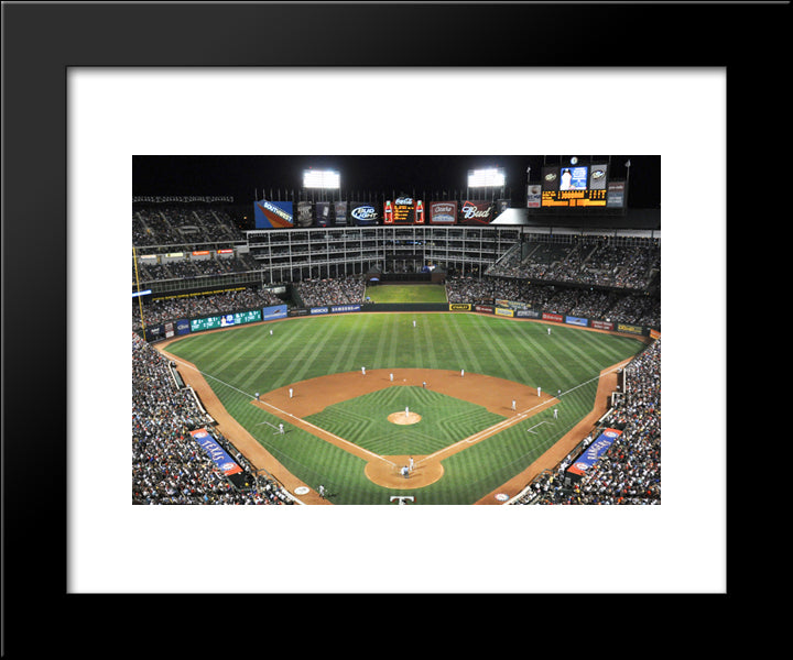 Globe Life Park In Arlington 20x24 Black Modern Wood Framed Art Print Poster