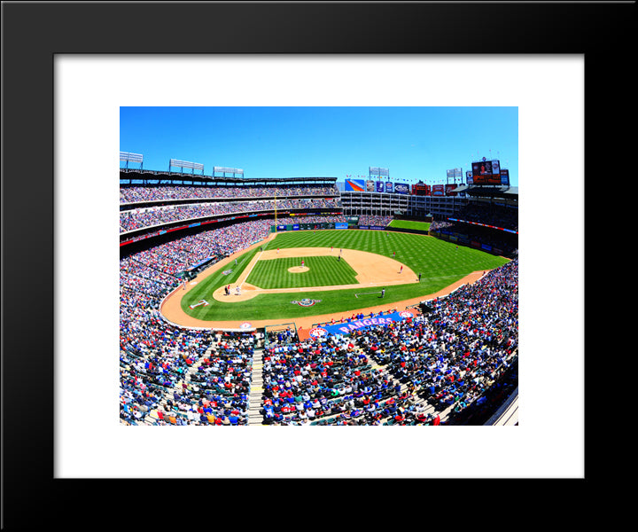 Globe Life Park In Arlington 20x24 Black Modern Wood Framed Art Print Poster