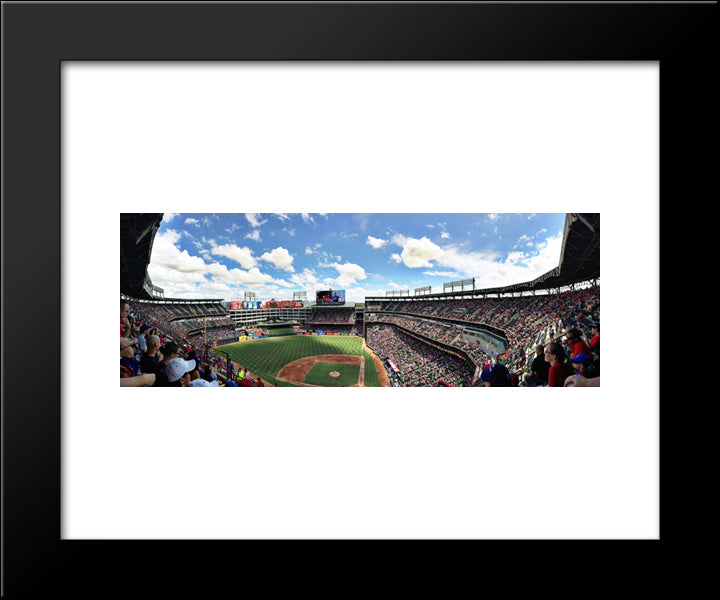 Globe Life Park In Arlington 20x24 Black Modern Wood Framed Art Print Poster