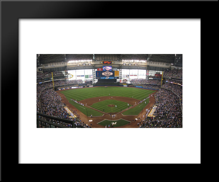 Miller Park 20x24 Black Modern Wood Framed Art Print Poster