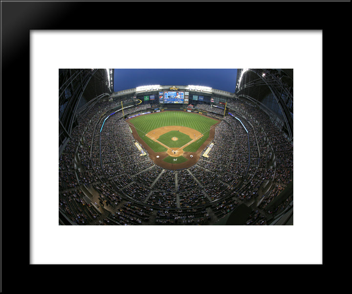 Miller Park 20x24 Black Modern Wood Framed Art Print Poster