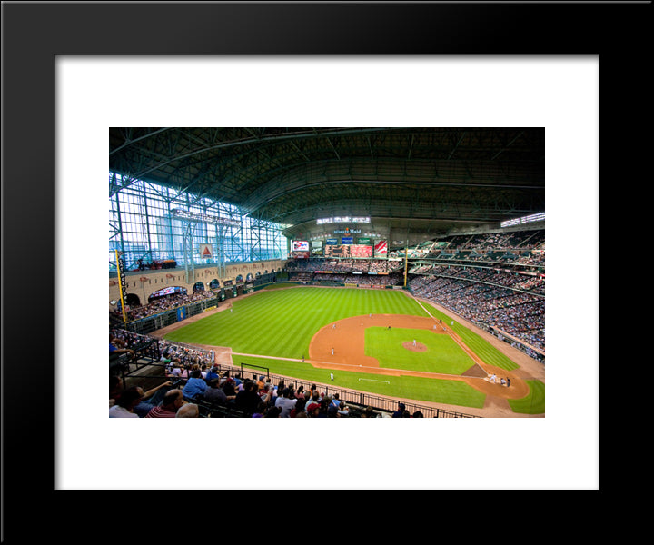 Minute Maid Park 20x24 Black Modern Wood Framed Art Print Poster