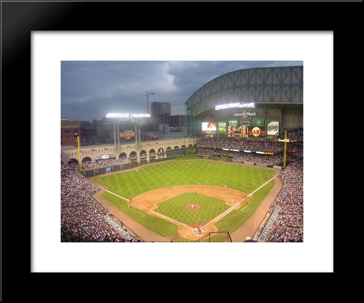 Minute Maid Park 20x24 Black Modern Wood Framed Art Print Poster