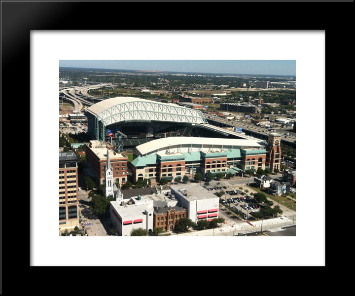 Minute Maid Park 20x24 Black Modern Wood Framed Art Print Poster