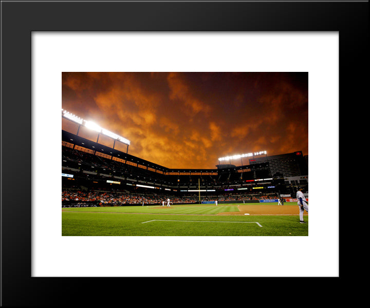 Camden Yards 20x24 Black Modern Wood Framed Art Print Poster